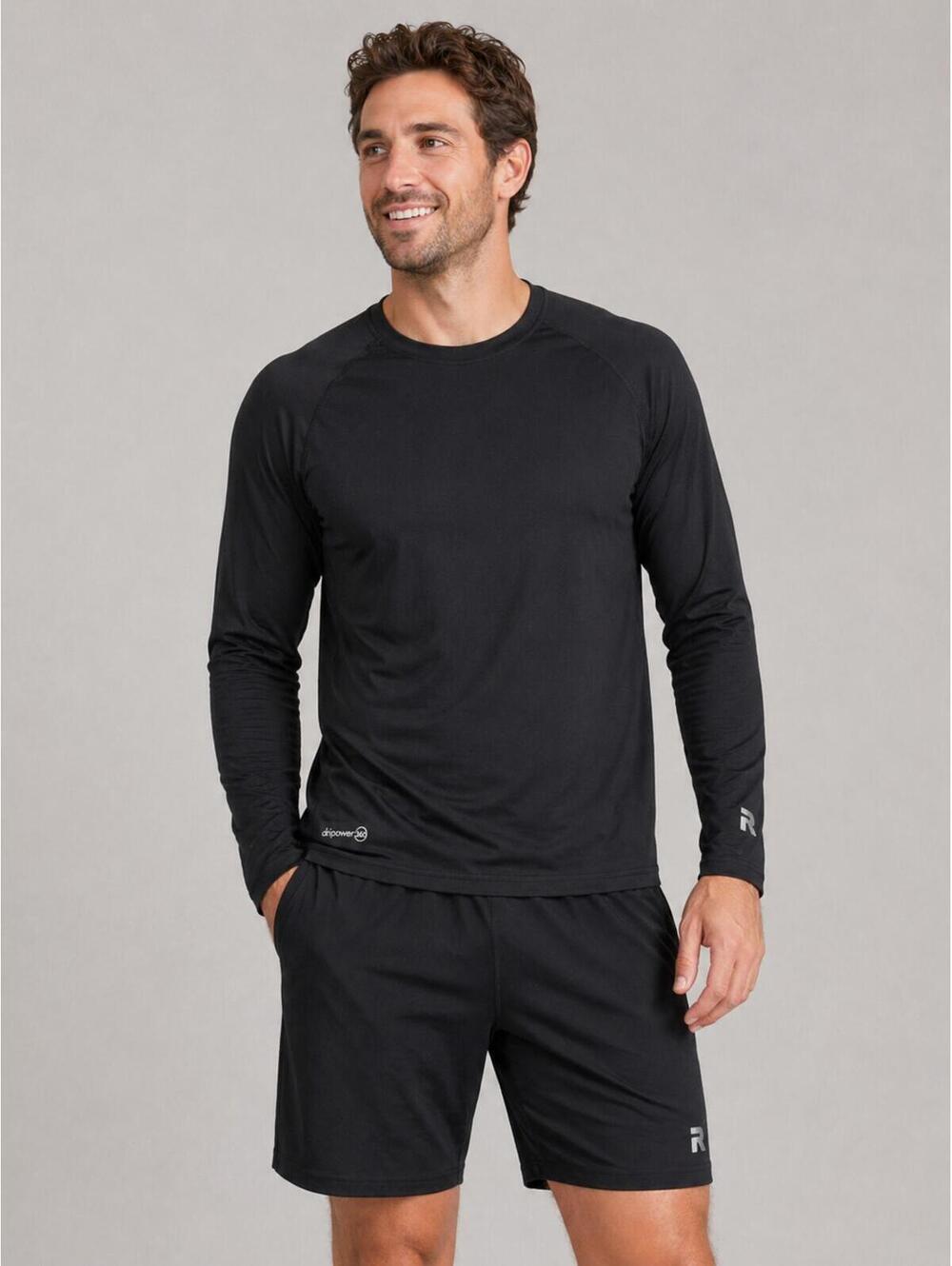 Russell Athletic Black Long Sleeve Dri-Power 360 Athletic Shirt‎ Size Medium